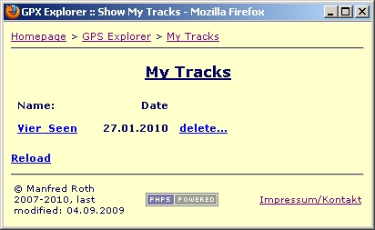 Show my Tracks